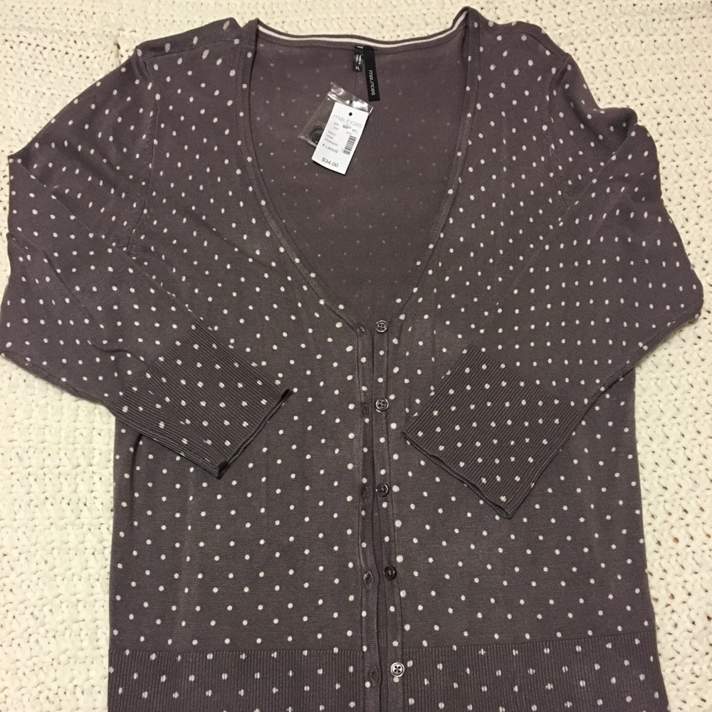 Maurice’s Purple and cream cardigan